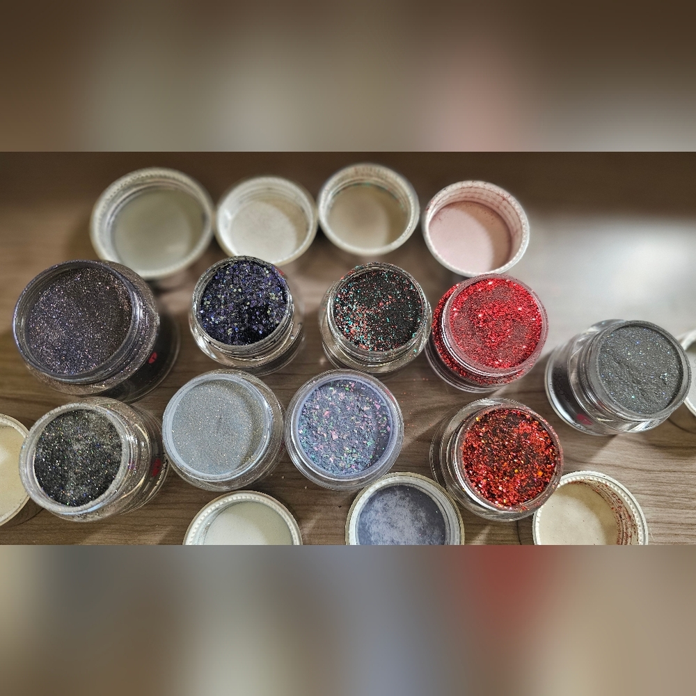 Revel Dip Nail Powder Set - lot of 9 Red, dark colors